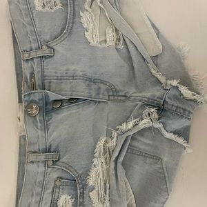 Me teaspoon bandit distressed shorts